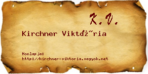 Kirchner Viktória névjegykártya